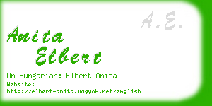 anita elbert business card